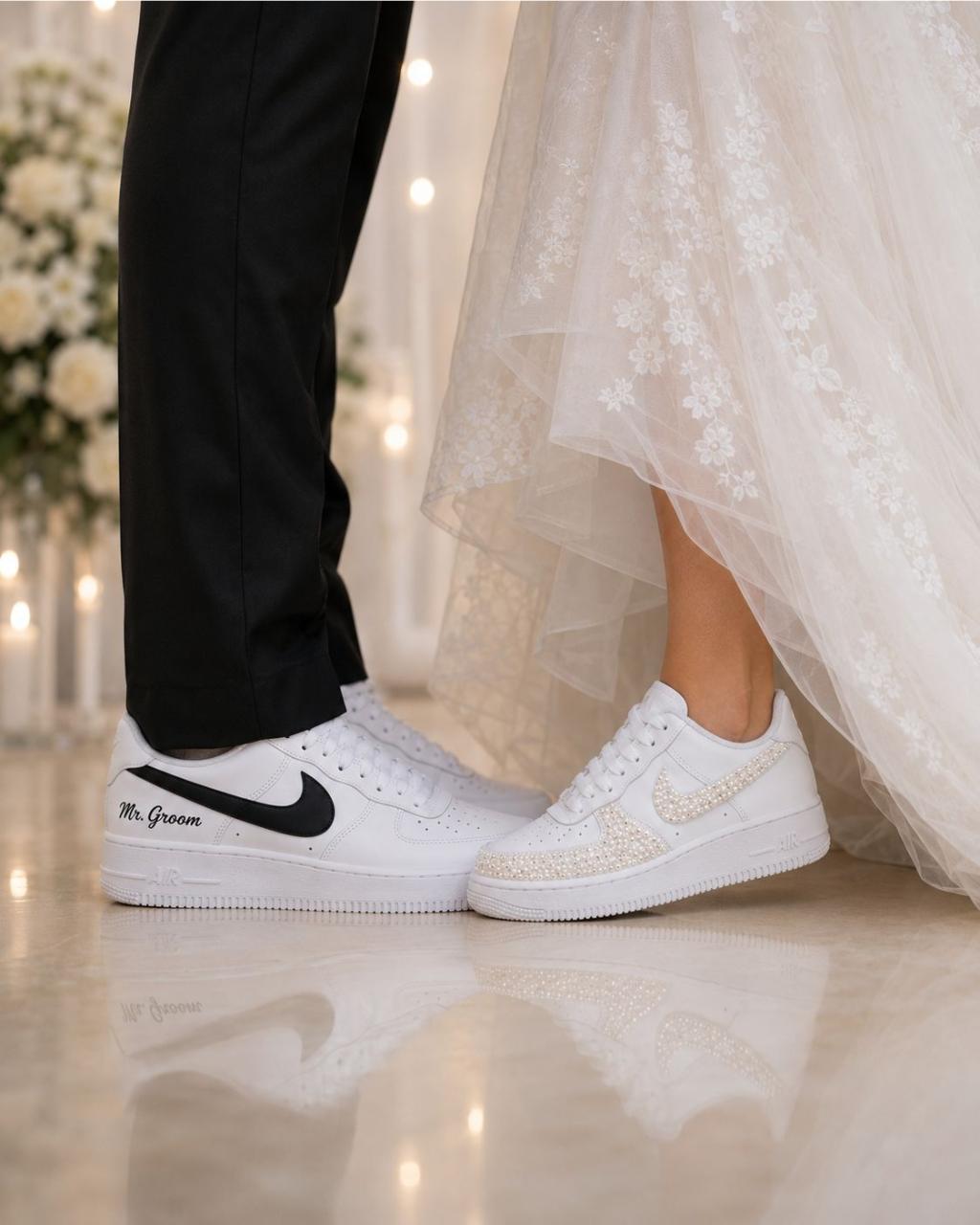 BRIDE + GROOM COMBO CUSTOM AIR FORCE 1