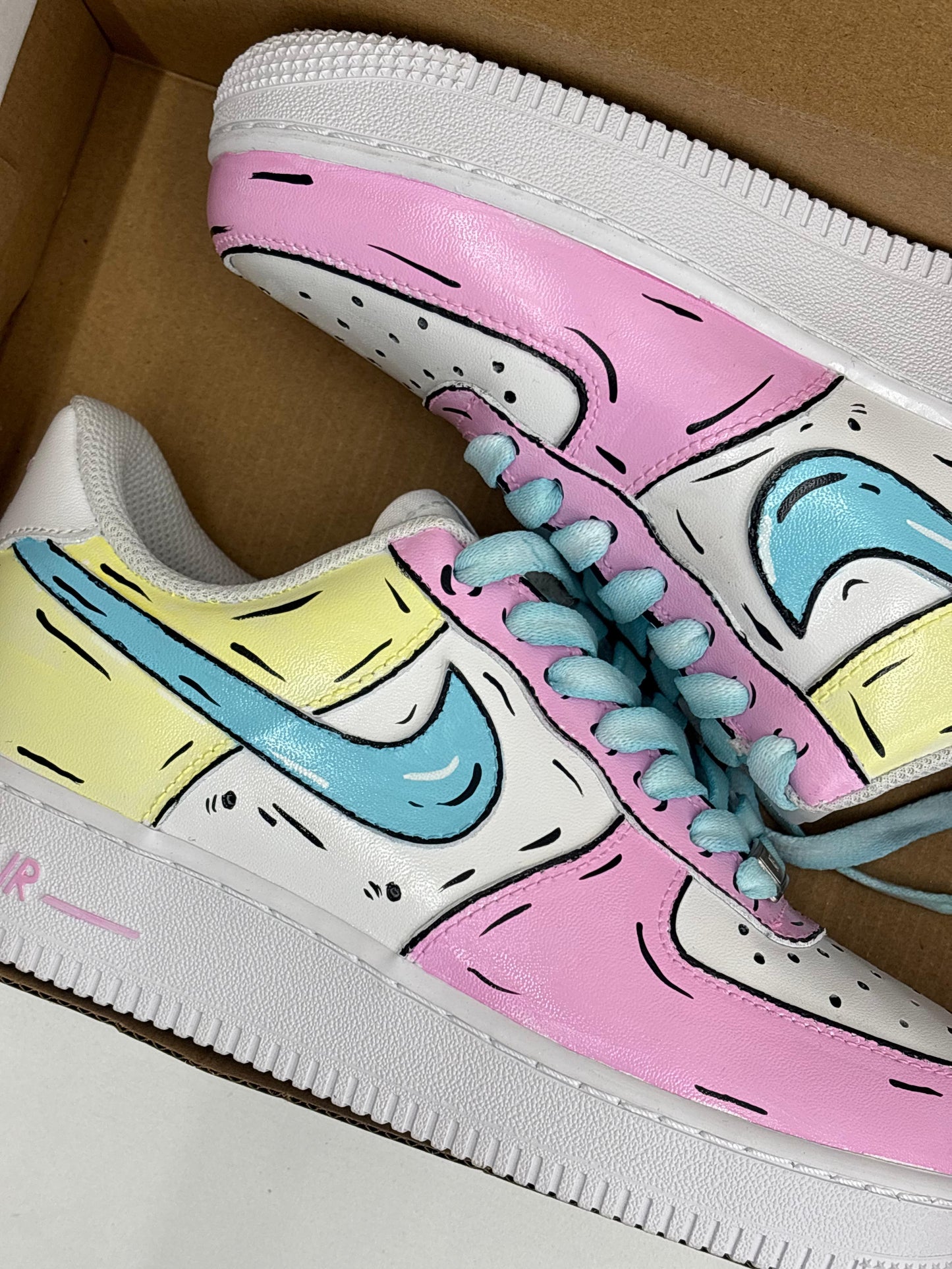 NIKE AIR FORCE 1 CUSTOM MULTICOLOR CANDY SKETCH