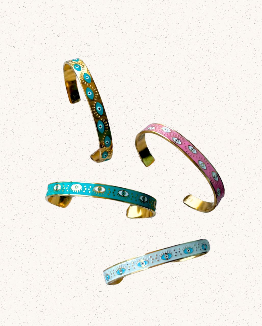 Zia Bangle – Blue with White Eyes