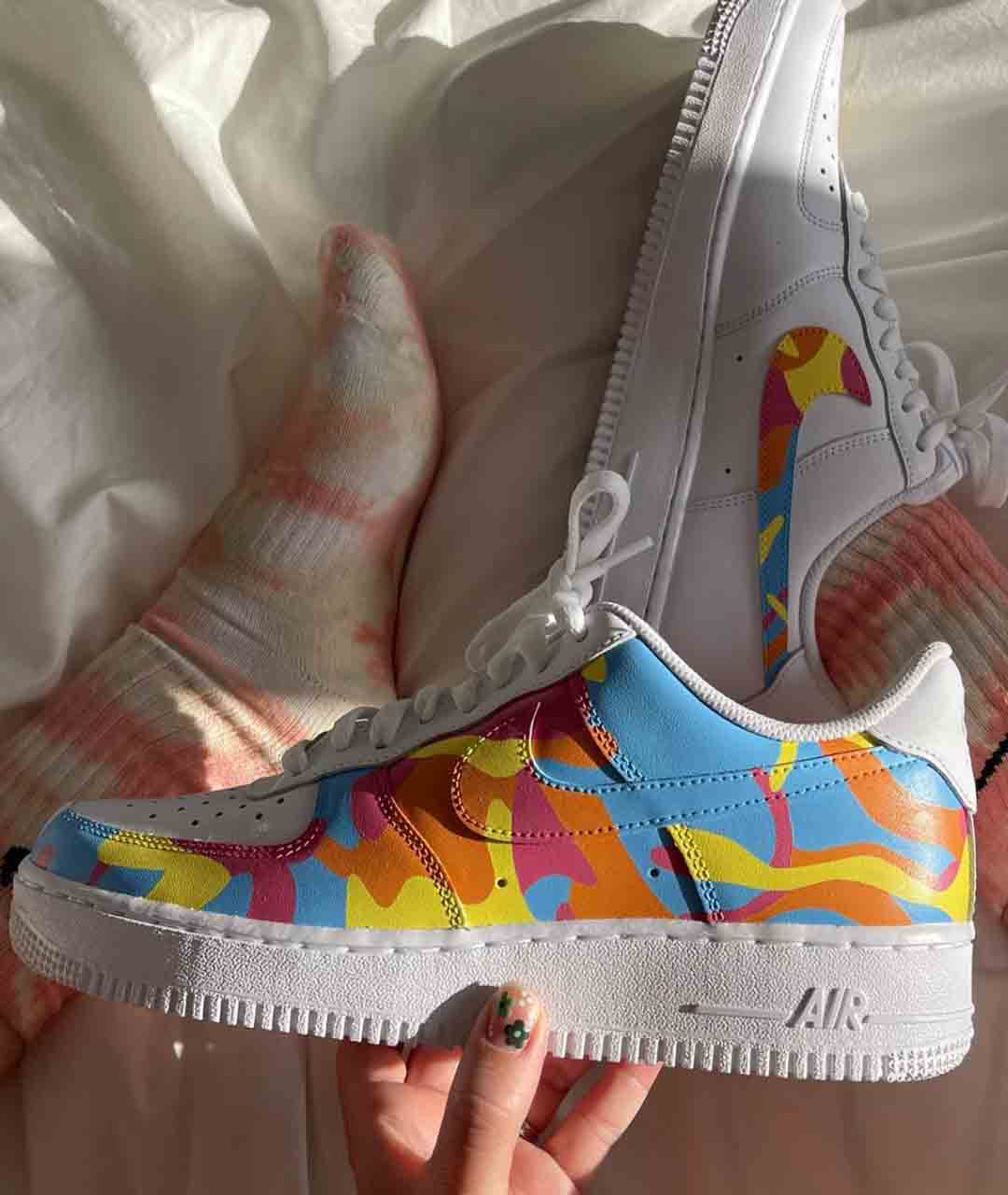 NIKE AIR FORCE CUSTOM CAMOUFLAGE – Happy Kid Customs