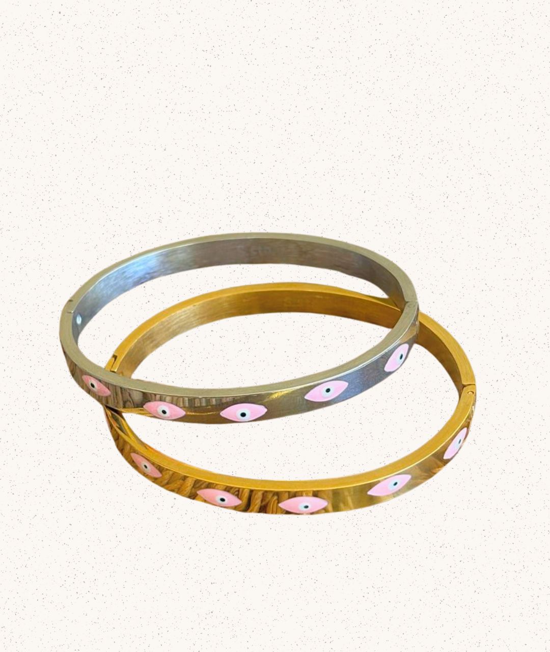 Luna Bracelet – with Pink Evil Eyes