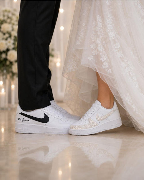 BRIDE + GROOM COMBO CUSTOM AIR FORCE 1