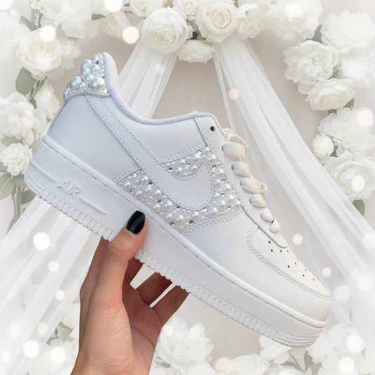 NIKE AIR FORCE 1 BRIDAL MID/BACK MIXED STONES