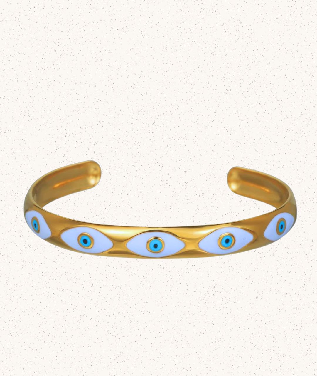 Isola Bangle – Gold with Evil Eye