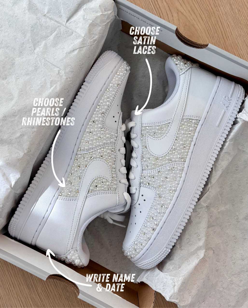 NIKE AIR FORCE 1 BRIDAL MIDNIGHT SHINE