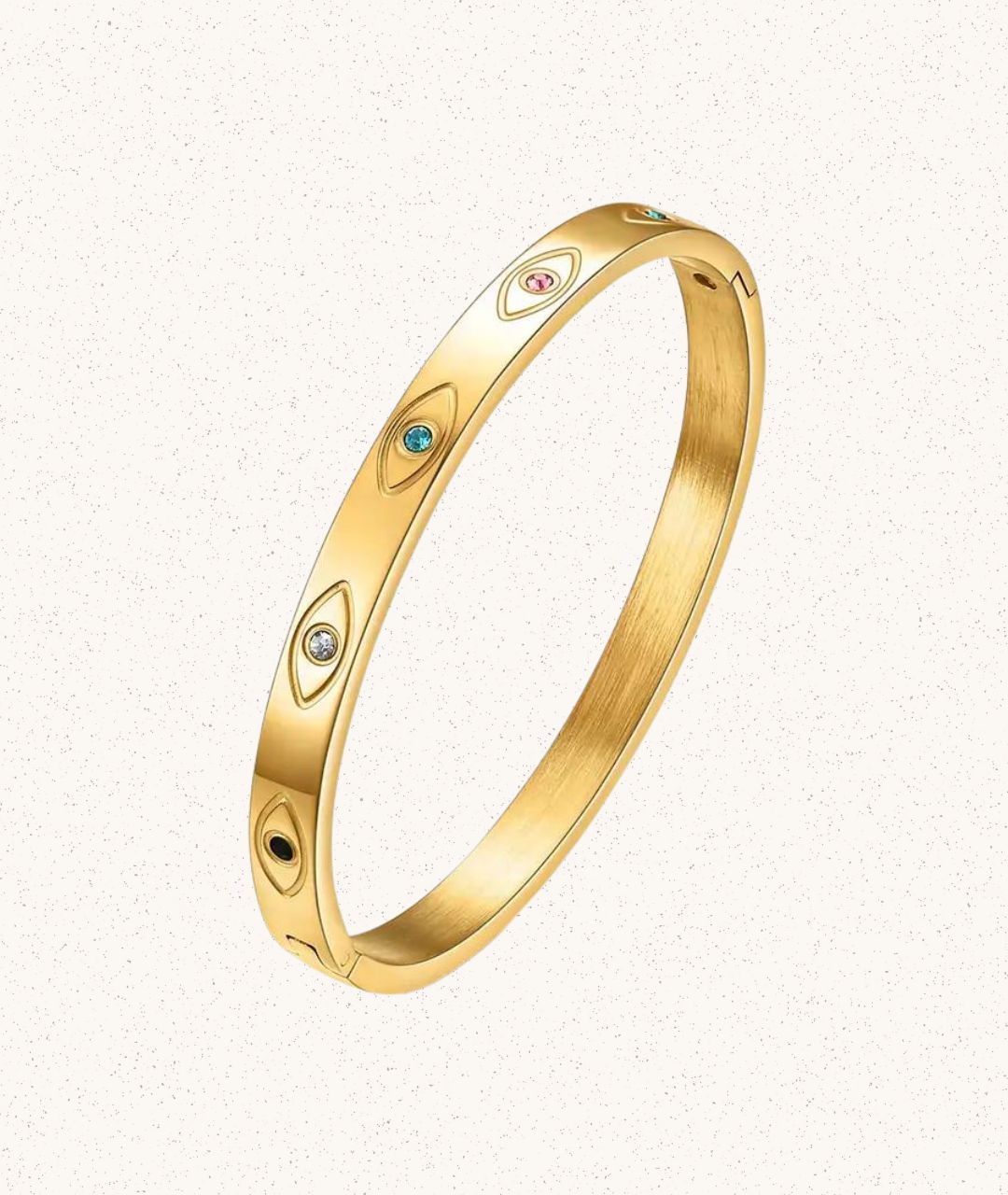 Solis Bracelet – Gold with Evil Eyes