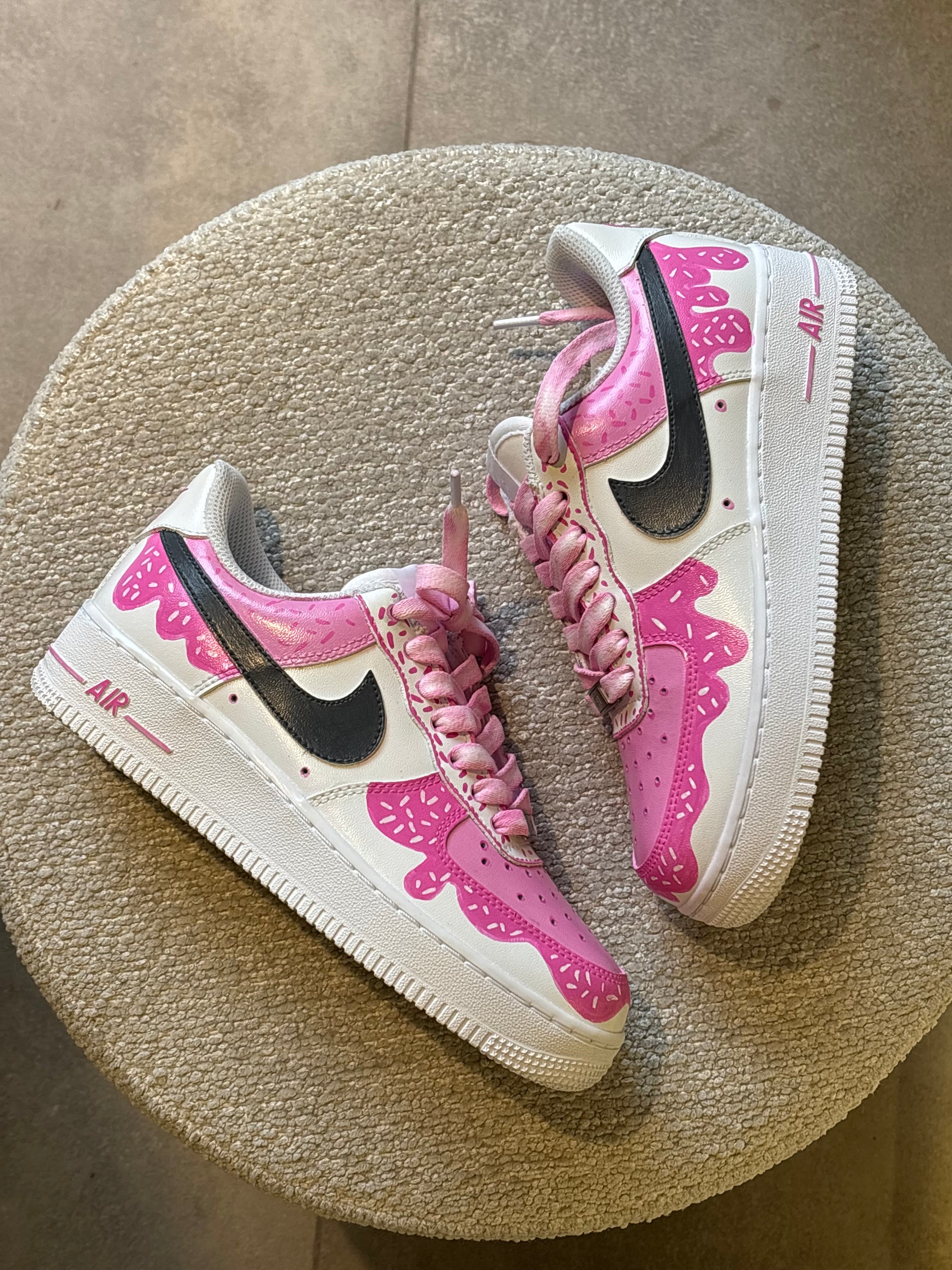NIKE AIR FORCE CUSTOM PINK OBSESSION – Happy Kid Customs