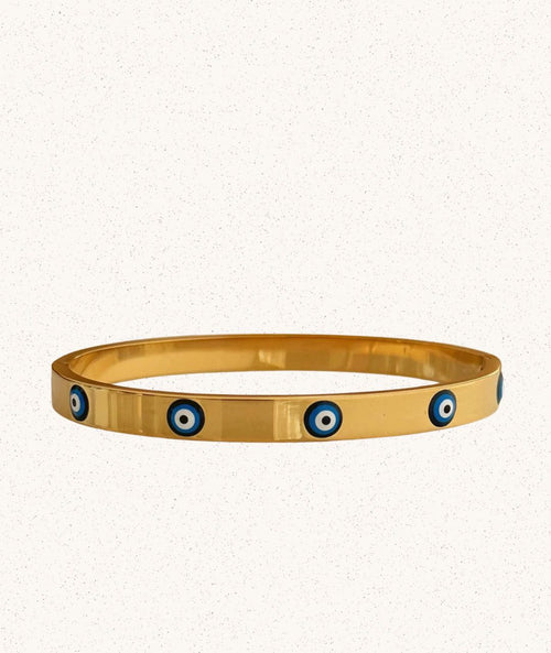 Aegis Bracelet – Gold with Evil Eye
