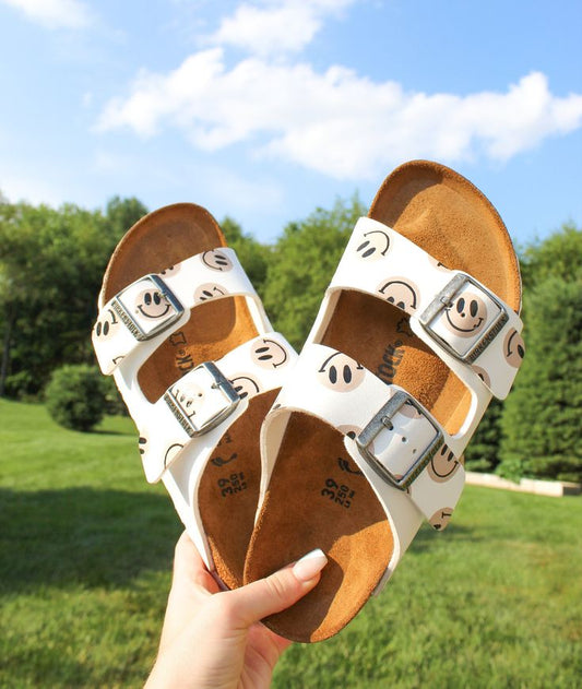 CUSTOM BIRKENSTOCK YELLOW SMILEY FACE