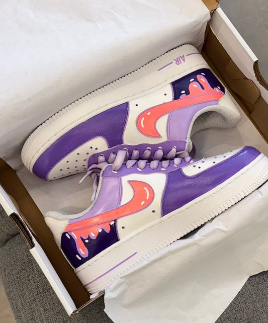 NIKE AIR FORCE 1 CUSTOM PURPLE GALAXY
