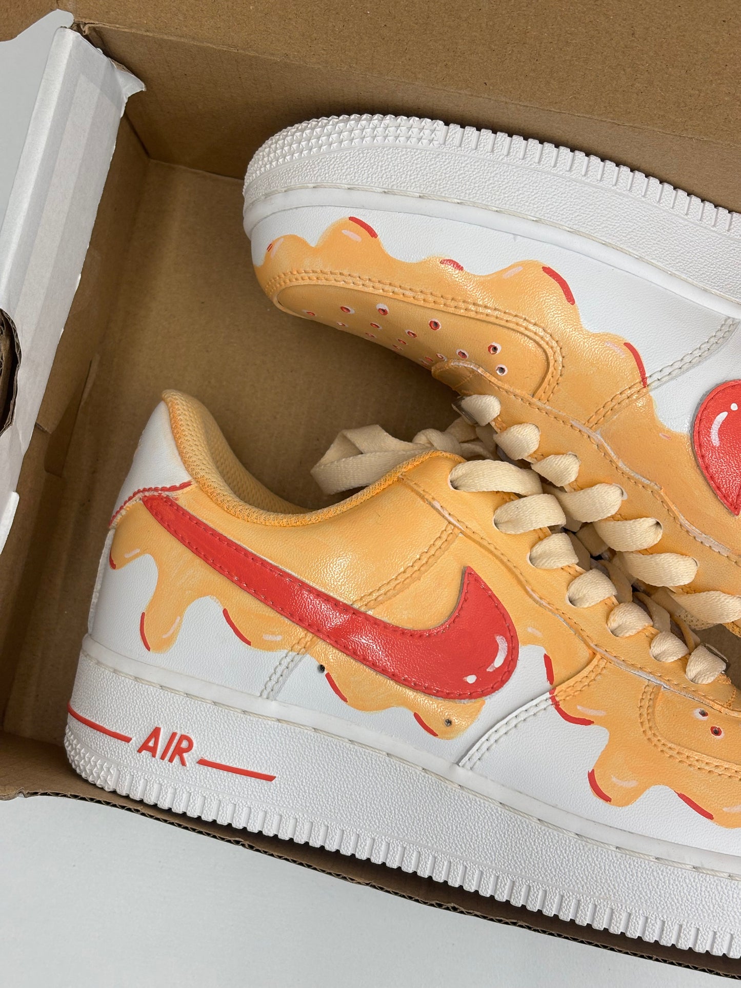 NIKE AIR FORCE 1 CUSTOM ORANGE SPLASH