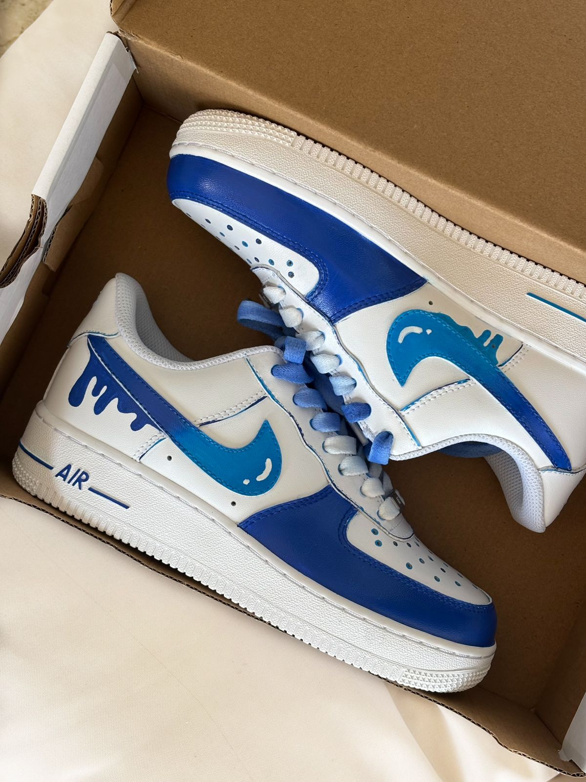 NIKE AIR FORCE 1 CUSTOM BLUE COLORWAYS