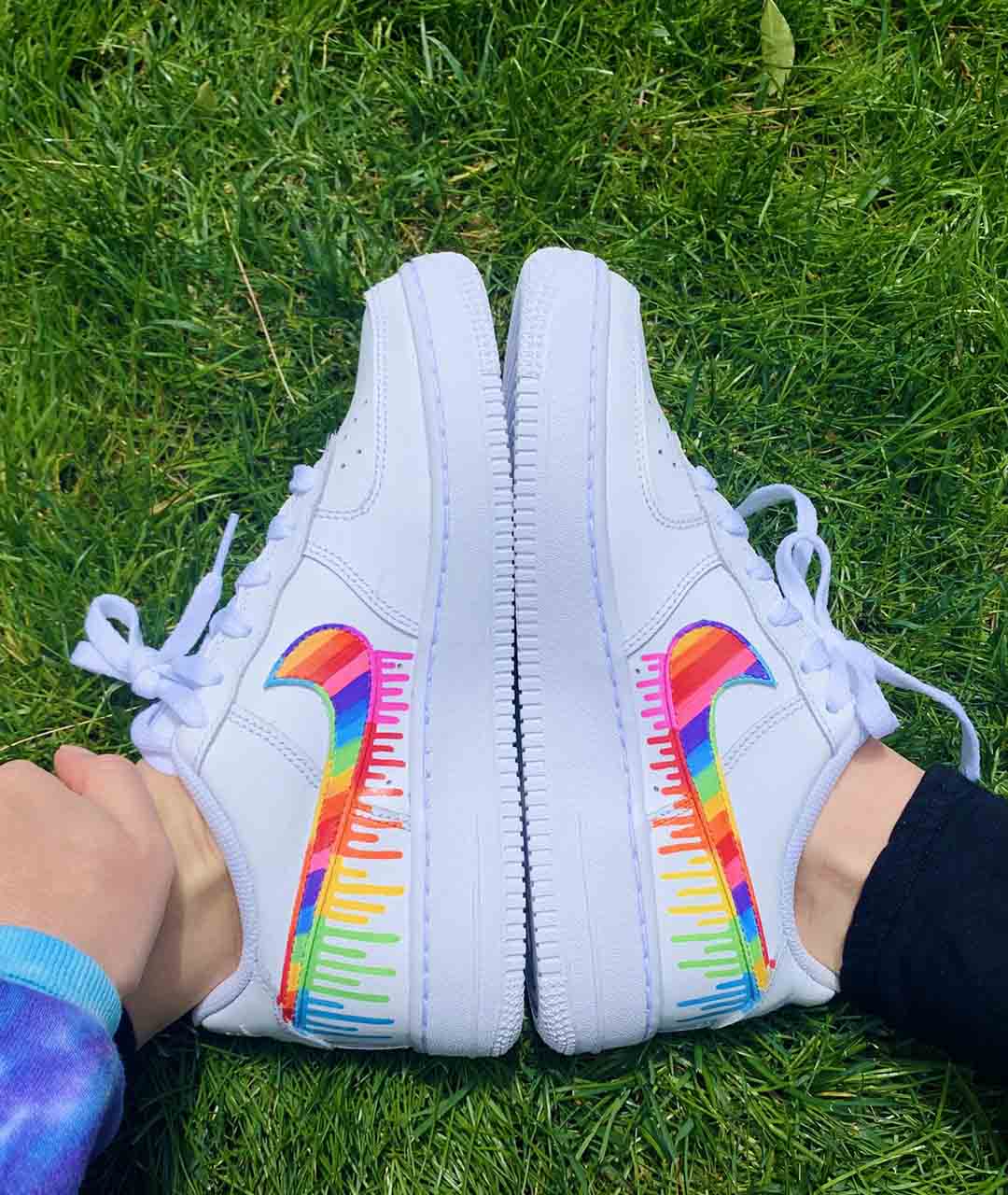 NIKE AIR FORCE 1 CUSTOM RAINBOW DRIP