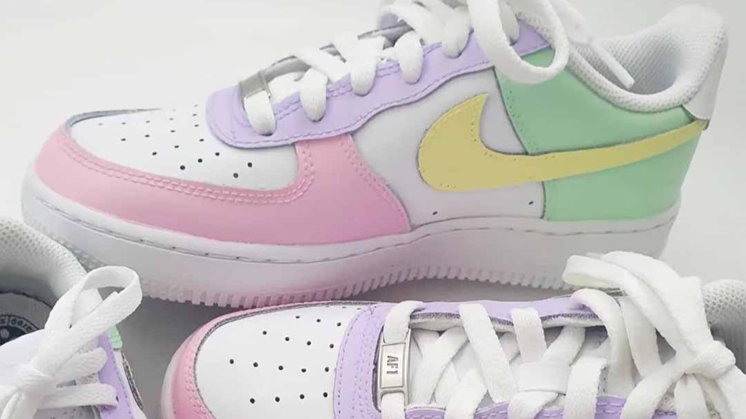 NIKE KIDS CUSTOM AIR FORCE PASTEL RUSH