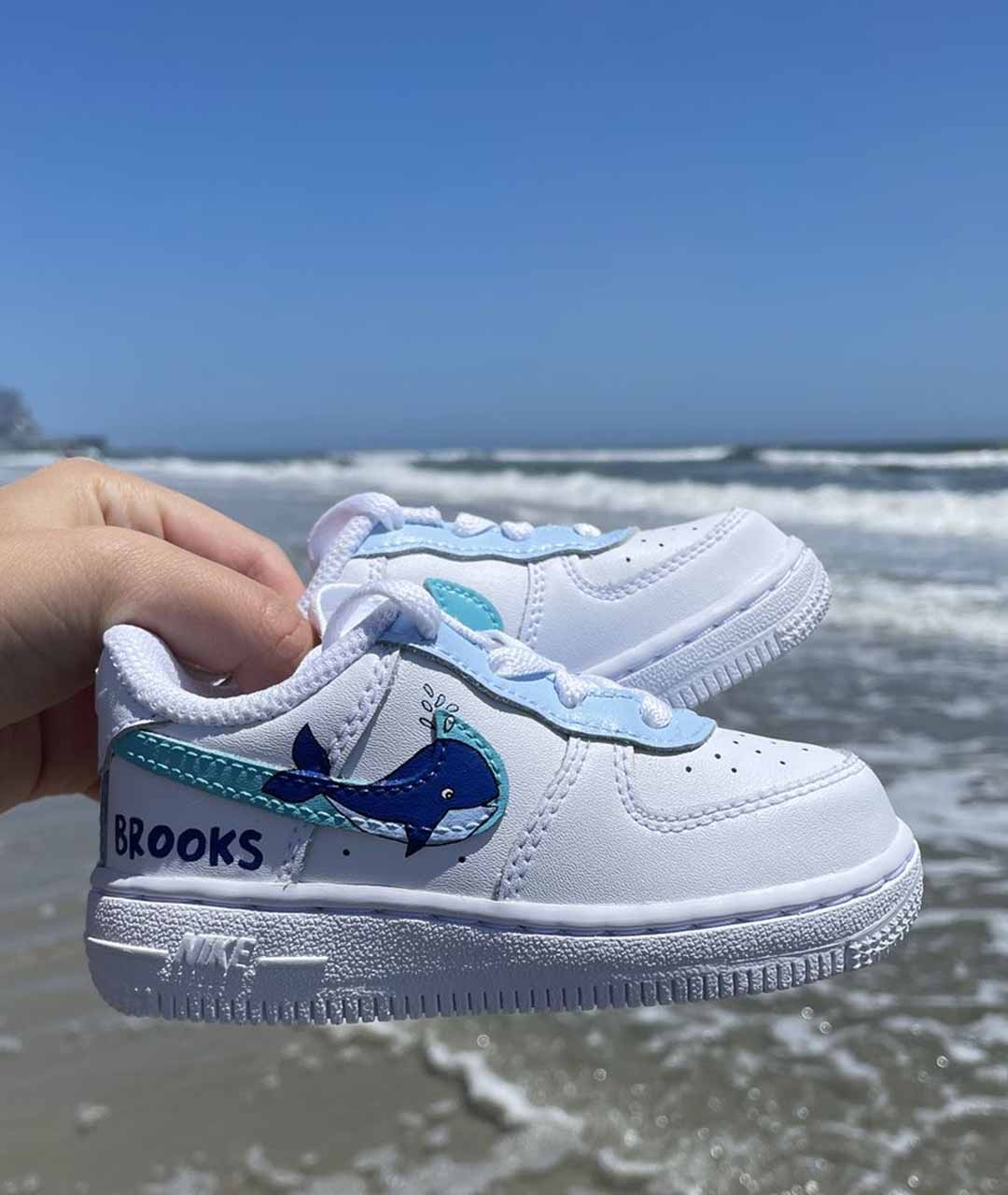 Custom Kid's Baby Blue Air Force shops 1’s