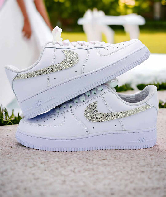 NIKE AIR FORCE 1 CUSTOM BRIDAL RHINESTONES