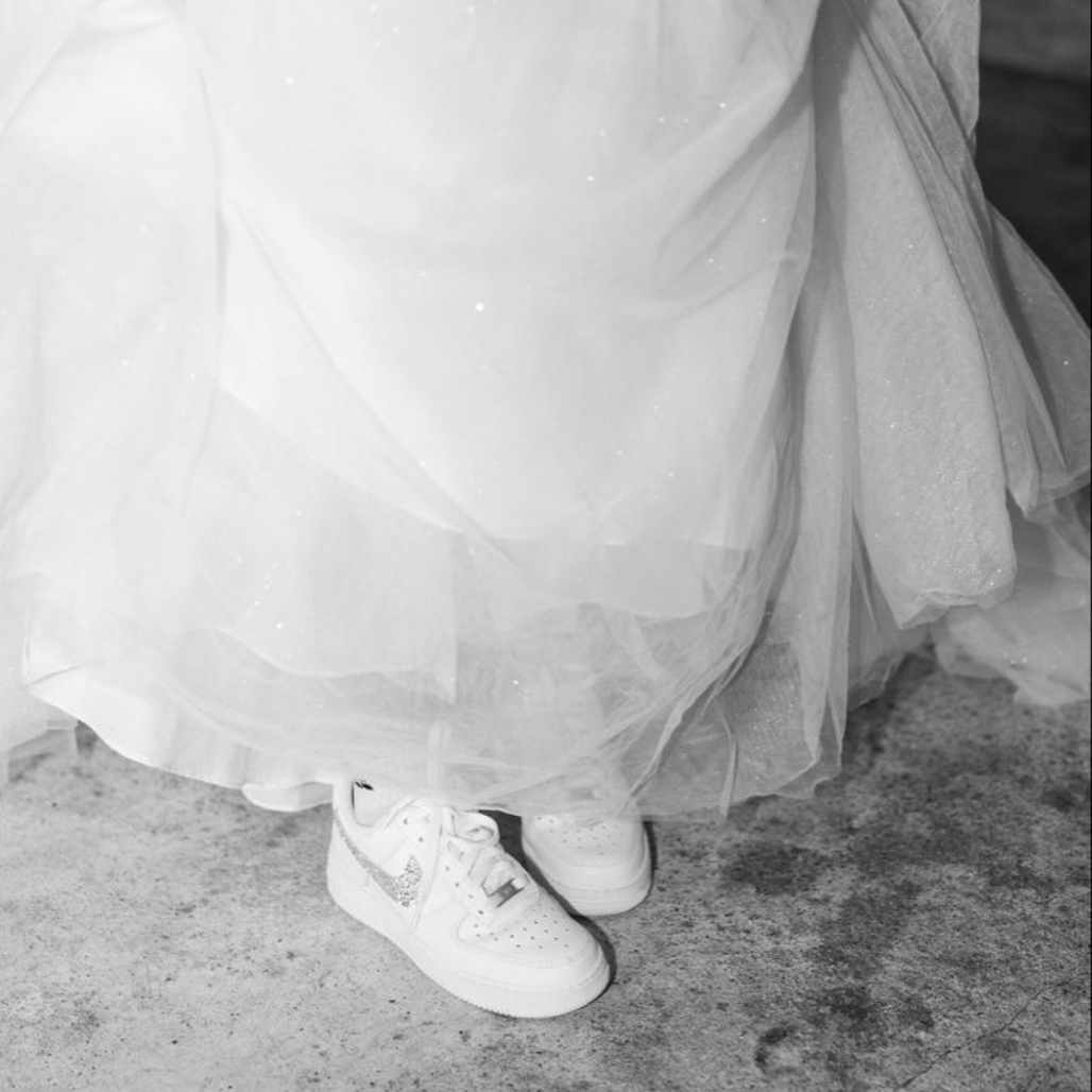 NIKE AIR FORCE 1 CUSTOM BRIDAL SHINE
