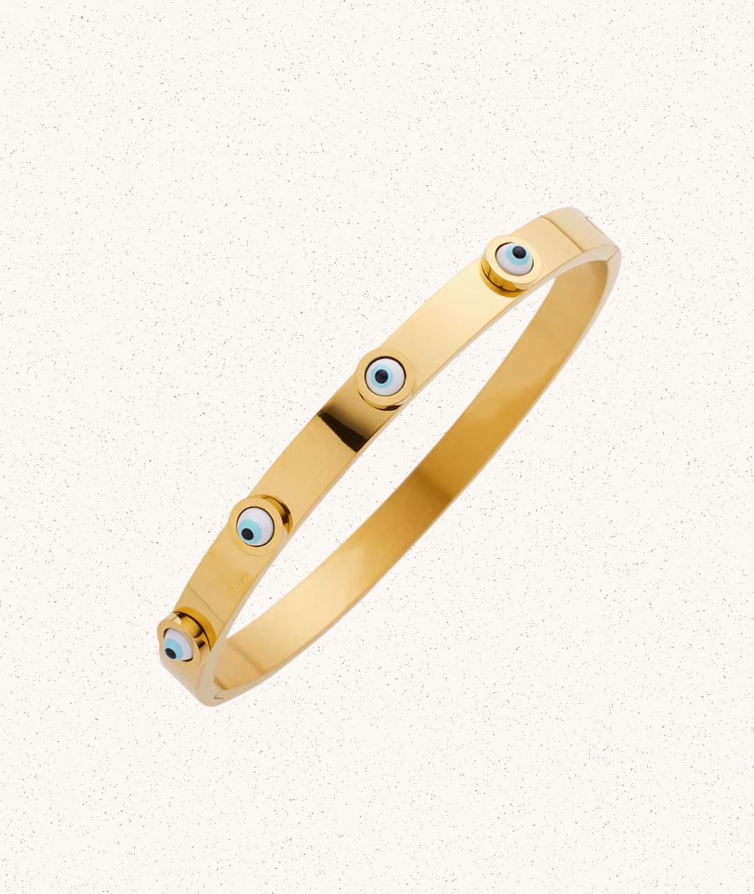 Aura Bracelet – Gold with Evil Eyes